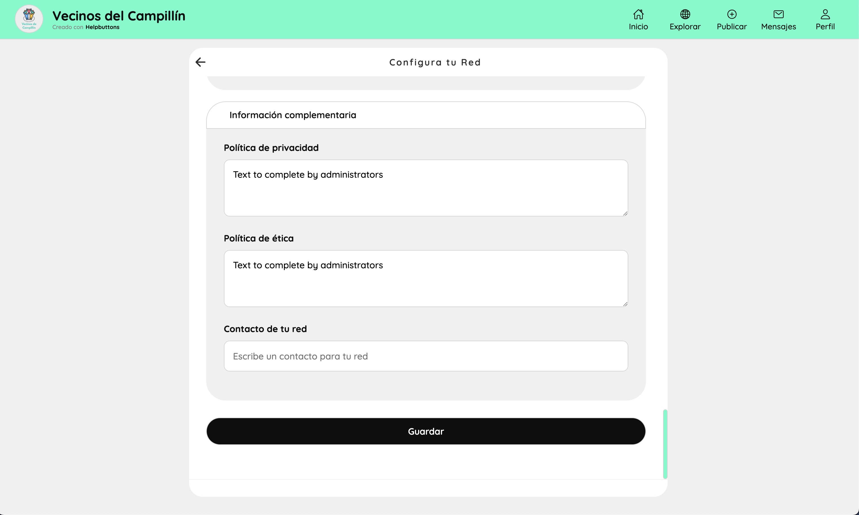 Información complementaria