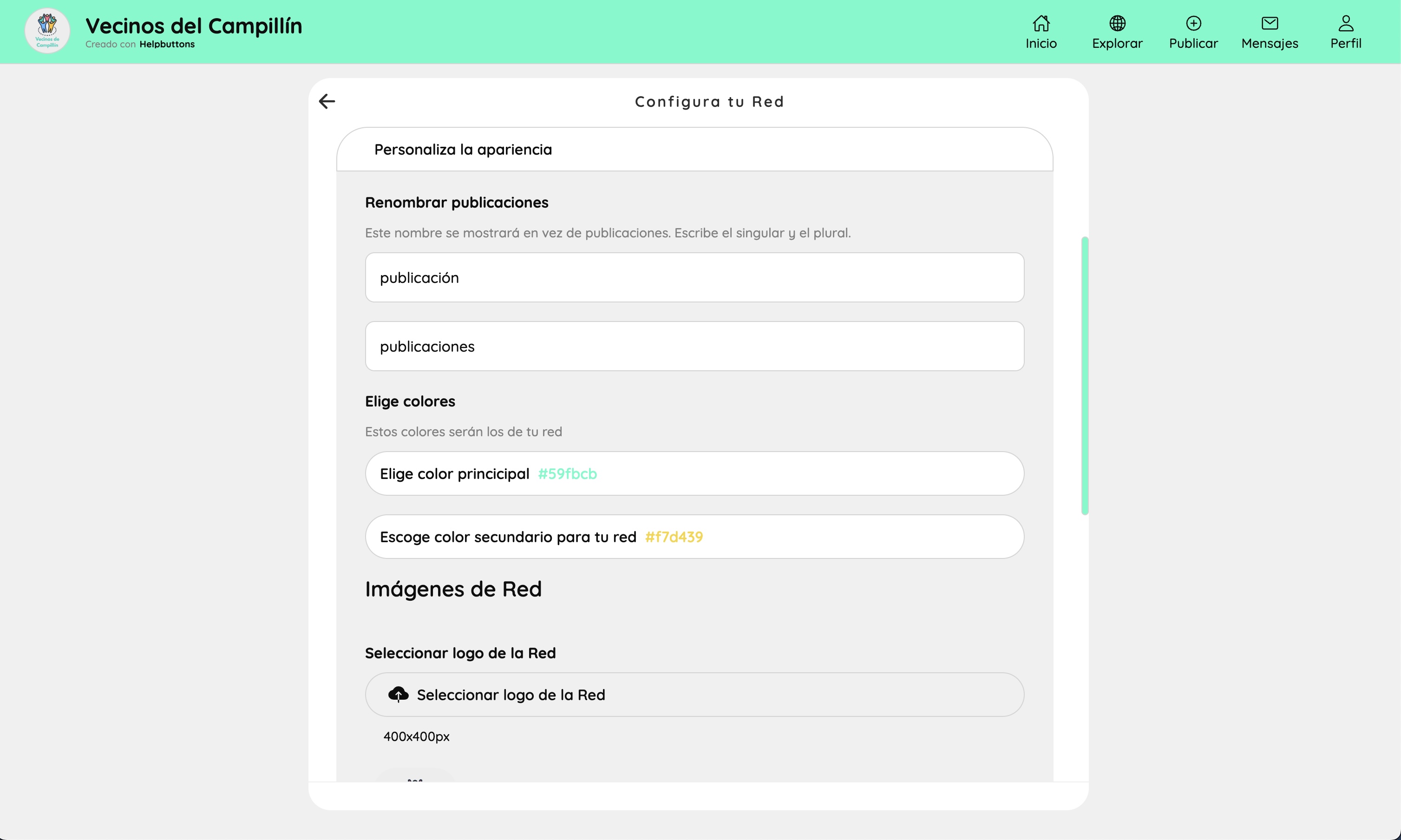 Configuración de apariencia